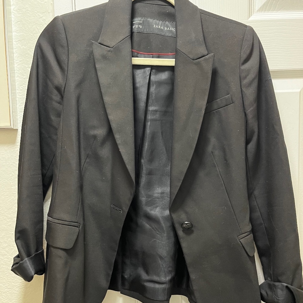 Zara Basic Black Blazer size XS